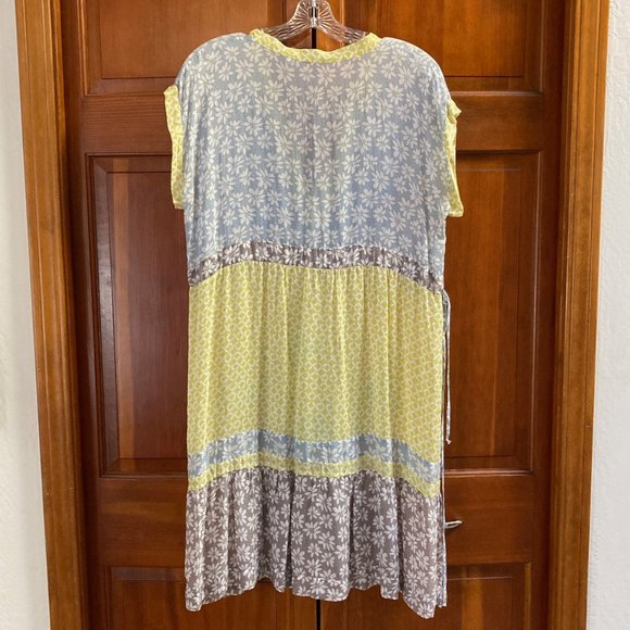 Johnny Was Floral Print Dress Embroidered flowers - Small  - string tie waist - Picture 6 of 8